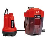 Einhell Power X-Change 18V Cordless Clean Water Pump - Submersible Pump for Emptying Pools and Hot Tubs, Suction Down to 15mm, 5000 l/h, 0.8 Bar - GE-SP 18 Li Solo (Battery Not Included)