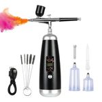 Makeup Airbrush Kit Electric Sprayer Set with Compressor 36PSI Portable Wireless with 2600mAh Rechargable Extension Nozzle for Beauty, Food Decoration, Car Decor etc