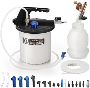 FOUR UNCLES 3L Brake Bleeder Vacuum Pump Kit - Pneumatic Brake Fluid Extractor with 1L Refilling Bottle & Adapters for Automotive Bleeding, One-Person Operation