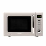 Haden Cotswold 800W Microwave Oven - 20L Capacity - 5 Power Levels Digital Microwave - 60 Min Timer, Easy To Clean, Defrost/Express Function, Stainless Steel Countertop Microwave - Putty