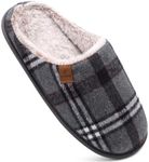 COFACE Mens Grey Flano Plaid Cozy M