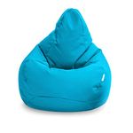 Loft 25 Bean Bag Gamer Chair | Outdoor Indoor Living Room BeanBag Seat | Water Resistant | Ergonomic Design for Body Support | Durable & Comfortable (Bean Bag, Aqua)