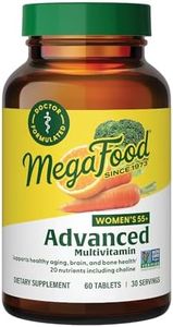 MegaFood - Women's 55+ Advanced Multivitamin - Promotes Brain Health, Healthy Aging, and Bone Health for Women Over 55 - Non-GMO, Vegetarian, Gluten-Free - 60 Tablets (30 Servings)