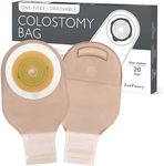 LotFancy 20 Drainable Pouches - Ostomy Bags with Closure for Colostomy Ileostomy Stoma Care, Cut-to-Fit, One-Piece System, FDA Approved