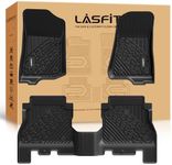 LASFIT Floor Mats 2018-2024 for Jeep Wrangler JL Unlimited 4 Door Only (Not Fit for JK or 4XE), TPE All Weather Car Liners,Custom Fit 1st & 2nd Row Floor Liners, Black