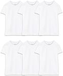 Fruit of the Loom Men's Eversoft Cotton Stay Tucked Crew T-Shirt, Big Man - 6 Pack - White, 5X-Large