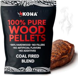 Kona Coal-Fired Pizza Charcoal Pellets - Intended for Ninja Woodfire Outdoor Grill, Premium Rich and Smoky Taste - 100% Natural - Also for Electric & Propane Smokers, Pellet Tubes - 2 Pounds