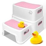 Pink Toddler Step Stool for Toilet,