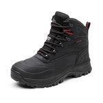 NORTIV 8 Men's A0014 Black Insulated Waterproof Construction Hiking Winter Snow Boots Size 11 M US