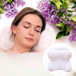 KANDOONA Luxury Ergonomic Neck Support Like No Other - 3D Air Mesh Technology - Non Slip, Machine Washable & Quick Dry Bath Pillows for Tub