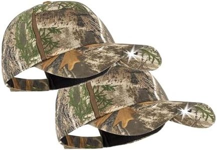 LED Hat Light - POWERCAP Baseball Cap with Light Built in - LED Cap Visor Light with Bright Headlight and IPX4 Rating (2.5 Realtree Edge Camo 2-Pack)