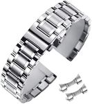 Niziruoup Stainless Steel Watch Band 16mm 18mm 19mm 21mm 20mm 22mm 24mm Universal Metal Watch Strap Smartwatch Replacement Band Men Women fit Most Traditional Watches