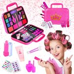 Toysical Kids Makeup Kit for Girl - with Make Up Remover - 30Pc Real Washable, Non Toxic Play Princess Cosmetic Set - Ideal Birthday for Little Girls Ages 3, 4, 5, 6 Year Old Child