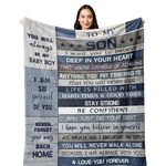 Yesbird Son Gifts, Son Birthday Gifts, to My Son Throw Blanket 150x130CM, Son Gifts from Mum/Dad, Teenage Boy Gifts, Gift for Son Birthday/Graduation/Valentines, Adult Son Ideas