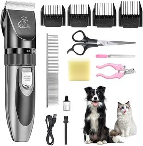 Anluomafuy Tondeuse pour Chien, Tondeuse à poils D'animaux, Outils de Toilettage Sans Fil, IPX7 Imperméable, Faible Bruit, pour Grands Chiens Chats Animaux de Compagnie