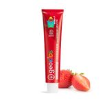 Georganics Kids & Baby Strawberry Toothpaste – 75ml – Natural Fluoride-Free with Hydroxyapatite – Vegan, SLS-Free, Plastic-Free – Safe from 6 Months+