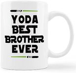 Funny Best Brother Mug Cup,Yoda Best Brother Ever Funny Ceramic Mug-11oz Coffee Milk Tea Mug Cup,Brother Birthday Thank You Gifts