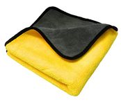 HSR Car Accessices Cleaning 800 Gsm Microfiber Towel For Car Cleaning And Detailing - Dual Sided, Extra Thick Plush Microfiber Cloth - 40Cm X 40Cm (Pack Of 1), Multicolor