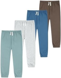 GFQLONG Boys Lightweight Cotton Joggers Kids Summer Thin Active Pants, 5-6Y