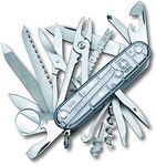 Victorinox Swiss Army Knife - Swiss Champ - Multi-utility Tool with 31 Functions Including a Pair of Scissors and Screwdriver - Grey, 91 mm, Silver