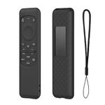 Caldipree Silicone TV Remote Cover Compatible with Samsung Smart TV Remote 2023 BN59-01432G BN59-01432A BN59-01432J Case with Remote Loop [Remote NOT Included](2023-BLACK)