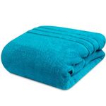 Towelogy Extra Large Bath Towels for Adults 90x140cm 100% Egyptian Cotton Zero Twist Absorbent & Super Soft Hotel Quality | Ecofriendly Oeko-Tex Certified (Teal, 1)