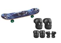 Klapp Skateboard with Knee & Elbow Pads/Guards for 10 Years & Above Protective Gear Set for Roller Skates, Cycling, BMX Bike, Skateboard, Scooter Riding for Outdoor Sports (Medium)