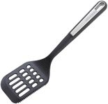 Wiltshire Aspire Slotted Turner, Flipping & Turning Tool, Cooking Spatula, Fish Slice, Heat-Resistant Utensil, Non-Stick, Non-Scratch, Anti-Slip Soft Touch Handle, Grey & Silver, 34.5x8.5x5cm