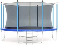 Garveetools Trampoline, 10FT 12FT 14FT 16FT Trampolines for Kids & Adults, Trampoline with Enclosure, Ladder, Recreational Trampolines for Outdoor Jump, ASTM Approved