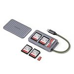 UGREEN SD Card Reader 3-Slot (2*SD+TF) with 4 Card Storage Case(2*SD+2*TF), USB C 5Gbps Memory Card Reader OTG for Photography/Office, Compatible with iOS/Android/Windows/macOS