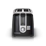 Black & Decker 2-Slice Extra-Wide Slot Toaster, Square, Black