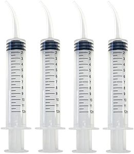 100 Disposable Curved Tip 12ml Dental Oral Dispensing 12cc Syringes (with Measurements) for Dental, Pets, Liquid