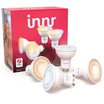 Innr Zigbee GU10 Smart Bulb, Warm White to Cool White, Works with Hue*, Amazon Echo 4th Gen., Alexa (Bridge Required), LED Light Bulbs, GU10 LED Bulbs, Dimmable, 420 Lumen, 2-Pack
