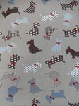 Premium Quality Anti-Pill Polar Fleece | Paws & Dogs Prints | Plush Washable Fabric | Sold by The Metre | by Tia Knight (Scottie Dogs, 1 Metre)