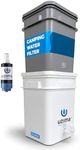 Uzima UZ-2 Camping Water Filter and Drinking Water Filter System, Portable Survival Camping Essentials, Backpacking Purification Gear for Glamping, Hiking, and Hunting Essentials and Military Gear