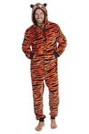 undercover lingerie Mens Fleece Onesie 31B1340 Orange Tiger S/M