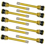 TR572 Truck Valve Stems (Pack of 10), Brass Commercial 3-3/4 Valve Stems for Rim Φ.625",Replacement Truck Valve Stems,Clamp-in Brass Tire Valve Stem for Truck and Bus Tires