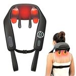 Snailax Cordless Neck Massager with Heat, 4D Deep Kneading, Shiatsu Neck and Shoulder Massager, Electric Massage Pillow for Traps, Shoulder, Back-Gifts for Men Women Dad Mom