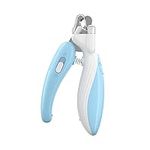 Blue Dog Nail Clippers with Razor Sharp Blades and LED Light for Safe Pet Grooming at Home, Cat Dog Nail Clippers Claw Care with Safety Guard to Avoid Overcutting, Safety Guard Whale - MaxcGear