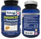 Naka Platinum Enhanced L-threonate, 144mg Elemental Magnesium, L-theanine, GABA, Made in Canada (60 vcaps)