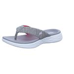 Skechers Women's ON-THE-GO 600 Flip Flops, Grey/Pink - 15304, 9 M US