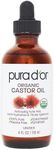 PURA D'OR 4 Oz ORGANIC Castor Oil -