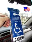 MirorTag Silver by JL Safety- A Novel Way to Protect, Display & Put Away a Handicapped Parking Placard. Slip in your handicap tag into this thick holder that unlike others, this one comes with a detachable strong hook that will never melt or bend or break in the sun. Holder will MAGNETICALLY snap On & Off to a Hook you mount behind your rearview mirror once. Full protection, and ON and OFF in a snap. Tag size accepted is 4.125" max, and any length. Maximum mirror post diameter 1". Made in USA