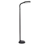 Black, 6 Feet : Natural Full Spectrum Sunlight Therapy Reading and Crafting Floor Lamp Lavish Home (Black, 6 Feet) - Adjustable Gooseneck