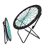 Camp Field Camping and Room Bungee Folding Dish Chair for Room Garden and Outdoor (Black)