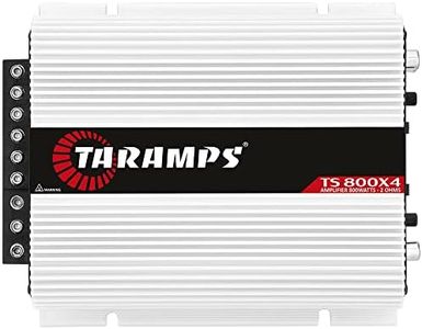 Taramps TS 800x4 Car Audio Multichannel Amplifier 800 Watts Rms 2 Ohms 4 Channel 2 Bridged Channel Full Range Crossover, RCA/High Level Input, Class D