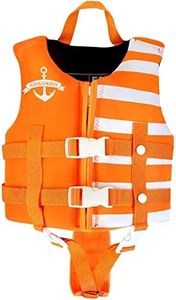 Toddler Swim Vest, Child Size Watersports Flotation Device With Adjustable Safety Strap for 4-9 Years Old Children (M)