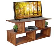 R2H Gallery Victor Engineered Wood Rectangular Shape TV Entertainment Unit with Storage Shelf Coffee Center Tea/Teapoy Console Table for Living Room Home Hall Furniture (Wallnut Finish)