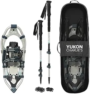 Yukon Charlie's National Park Snowshoe Kit, 8-inch x 21-inch, Includes Snowshoes, Trekking Poles and Travel Bag