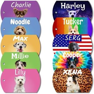 PawFurEver - Engraved Dog Tags Personalized for Pets Photo - Cat and Dog Name Tags Personalized - Cat & Dog Photo Tags - Pet Dog ID Tags Personalized - Stainless Steel Custom Dog Tags for Collar